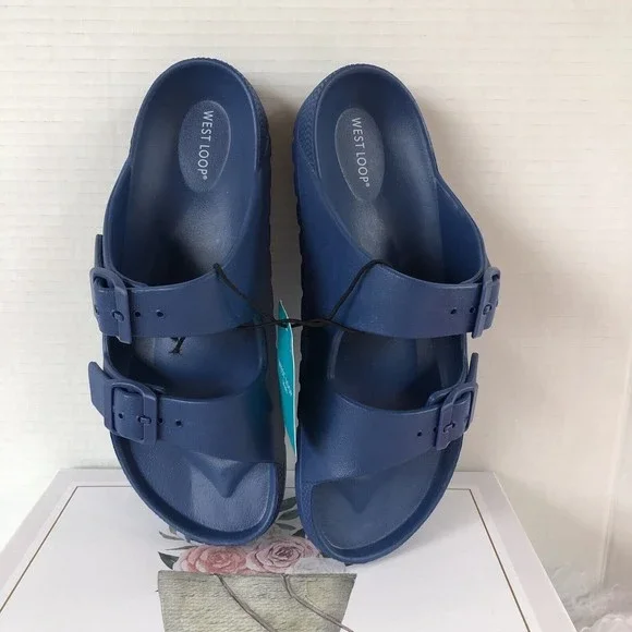 Women's Sandals-Choose Size-4/5 Bright Blue-Waterproof-West Loop - Picture 4 of 15